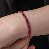 Silver Pink Stone Waterway Women's Bracelet